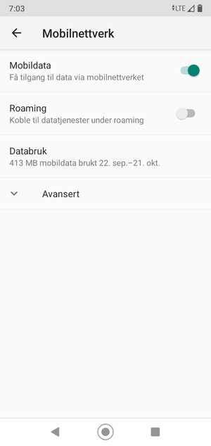 For å bytte nettverk hvis det oppstår nettverksproblemer, velg Avansert