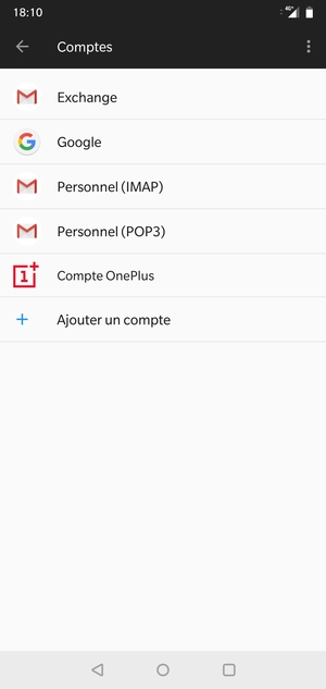 Sélectionnez Google