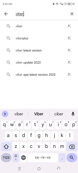 Enter the app name and select Search