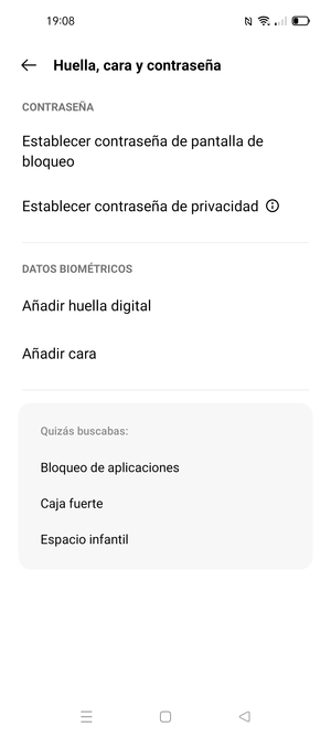 Seleccione Establecer contraseña de pantalla de bloqueo