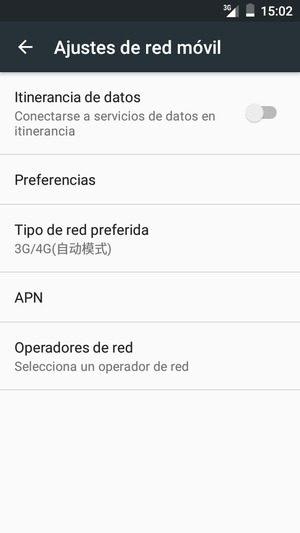 Para cambiar la red en caso de problemas de conectividad, seleccione Operadores de red