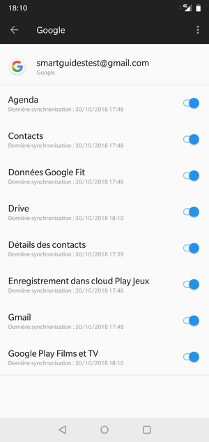 Sélectionnez le bouton du Menu