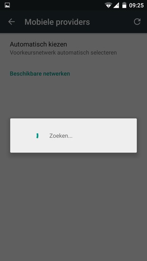 Wacht tot de zoekopdracht beëindigd is