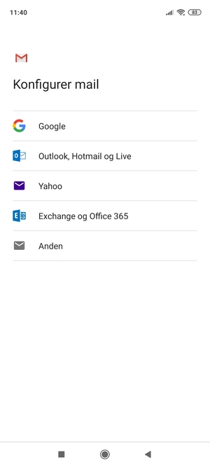 Vælg Google