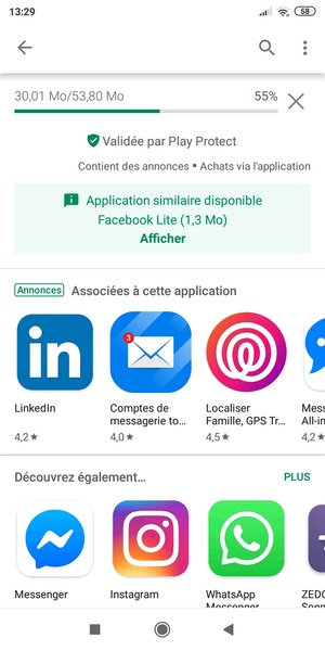 Veuillez attendre la fin de la procédure d'installation