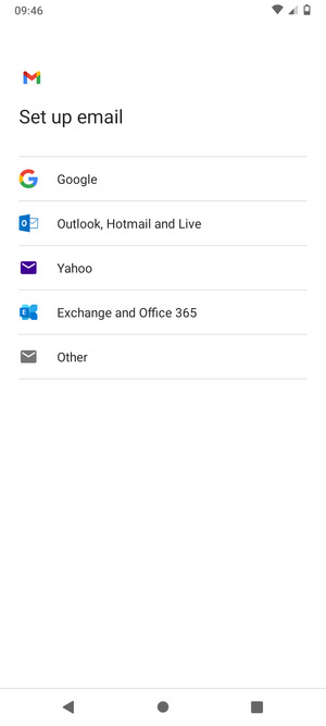 Select Exchange and Office 365