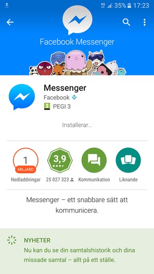 Vänta på att installationsprocessen avslutas