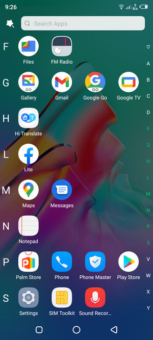 Scroll to and select Settings