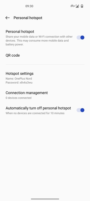 Your phone is now set up for use as a modem