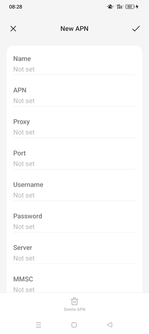 Enter Internet information