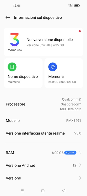 Seleziona realme UI