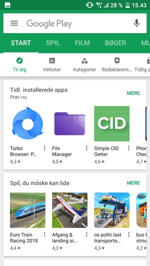 Vælg søgefeltet
