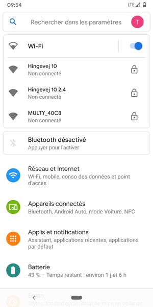 Sélectionnez le réseau sans fil auquel vous souhaitez vous connecter