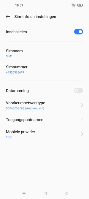 Om van netwerk te wisselen in geval van netwerkproblemen, selecteert u Mobiele provider