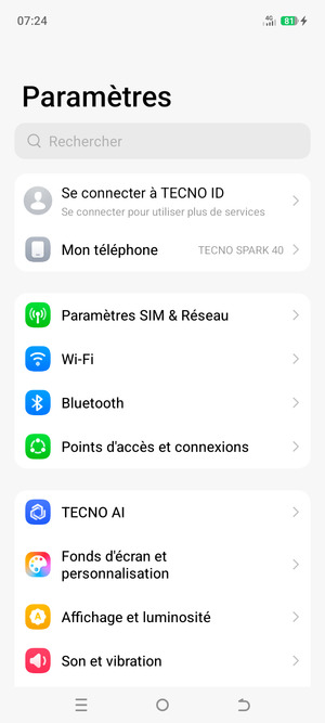 Sélectionnez Mon téléphone