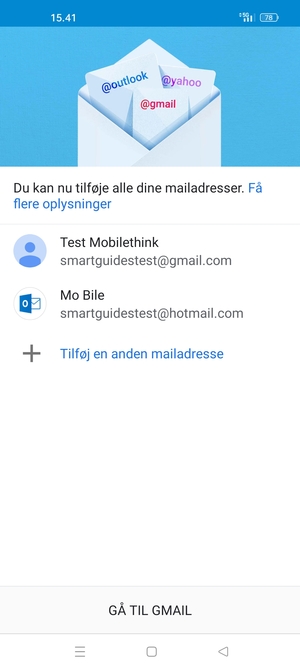 Vælg GÅ TIL GMAIL