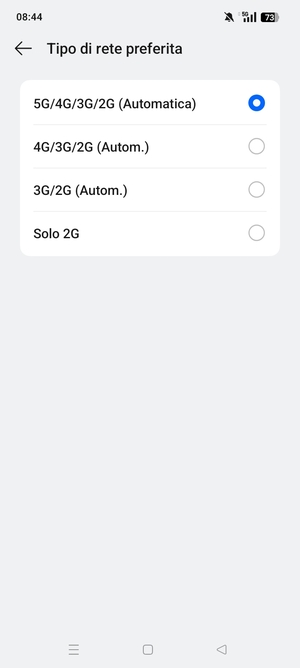 Seleziona la tua opzione preferita