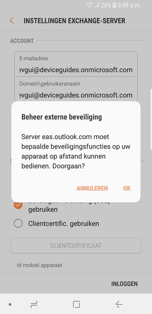 Selecteer OK