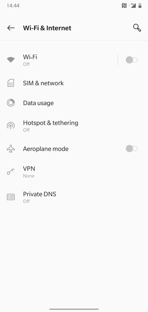 Select SIM & network