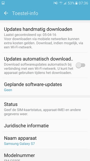 Selecteer Updates handmatig downloaden