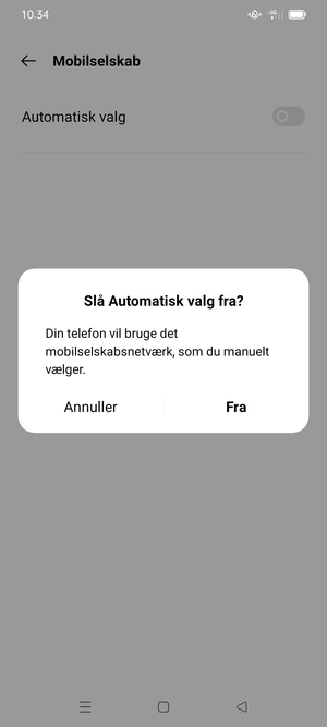 Vælg Fra