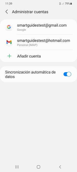 Seleccione su cuenta Google