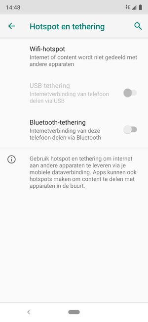 Selecteer Wifi-hotspot