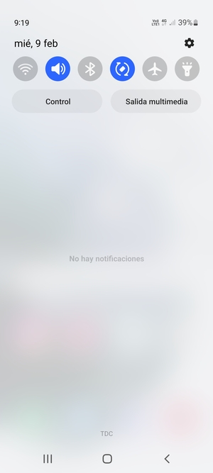 Deslice hacia abajo el menú superior de nuevo