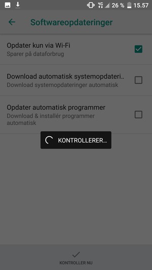 Afvent at søgningen er afsluttet
