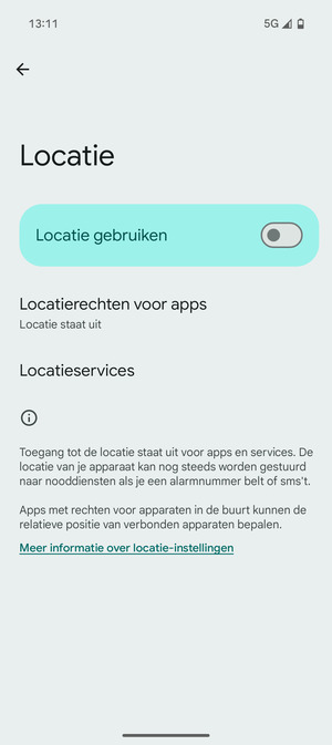Schakel Locatie gebruiken uit