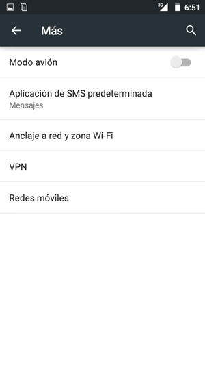 Seleccione Anclaje a red y zona Wi-Fi