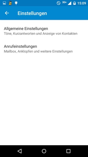 Wählen Sie Anrufeinstellungen