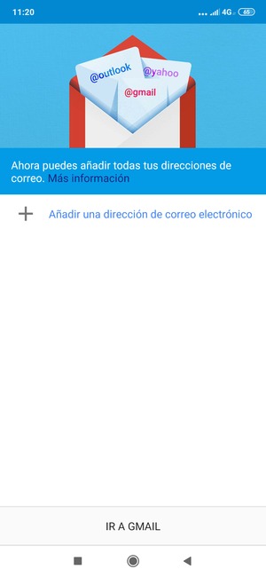Seleccione Añadir una dirección de correo electrónico
