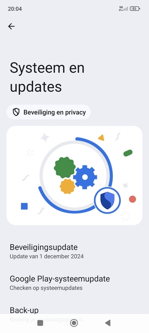 Selecteer Google Play-systeemupdate