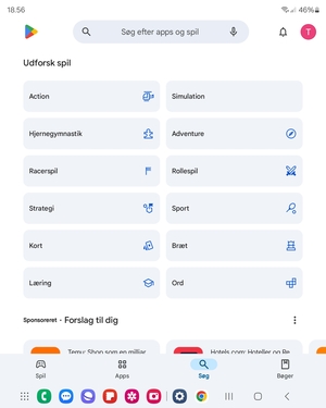 Vælg søgefeltet