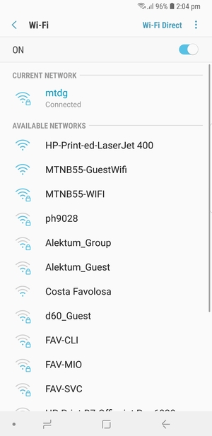 You are now connected to the Wi-Fi network
