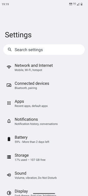 Select Network and Internet