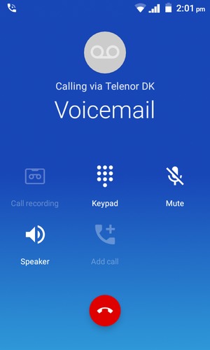 If your voicemail is calling like on this screen, your phone is set up correctly.