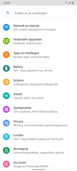 Selecteer Netwerk en internet