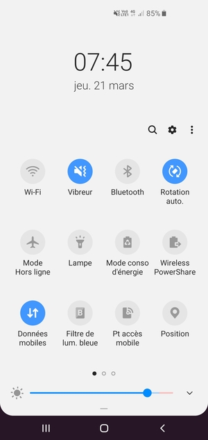 Sélectionnez Vibreur pour passer en mode silencieux