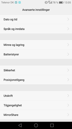 Velg Sikkerhet