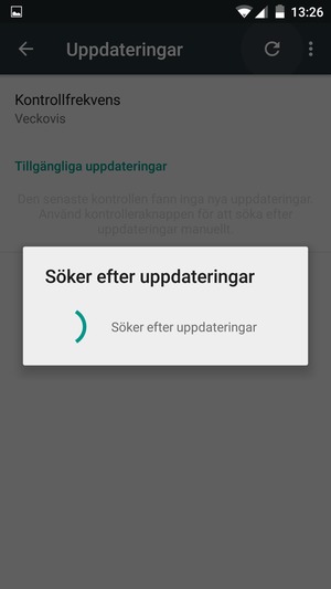 Vänta på att sökningen avslutas