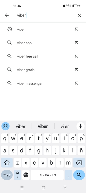 Indtast navnet på appen og vælg Søg