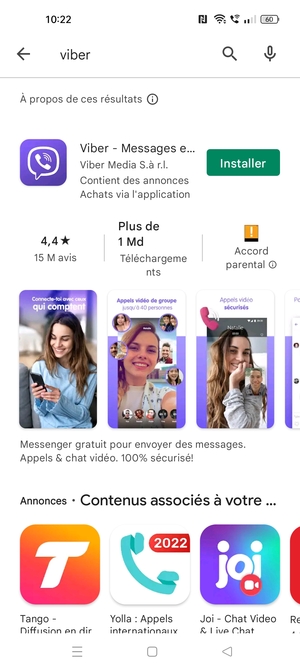 Sélectionnez l'appli