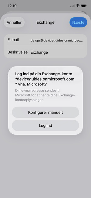 Vælg Konfigurer manuelt