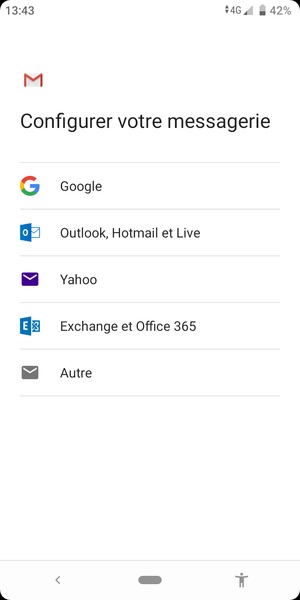 Sélectionnez Exchange et Office 365