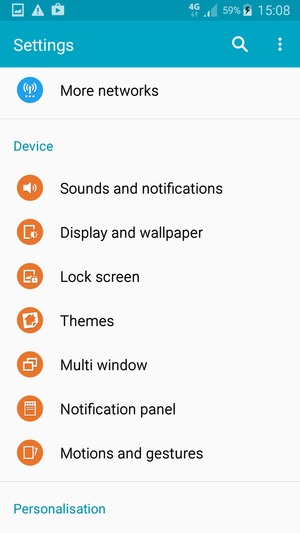 To activate your screen lock, go to the Settings menu and select Lock screen