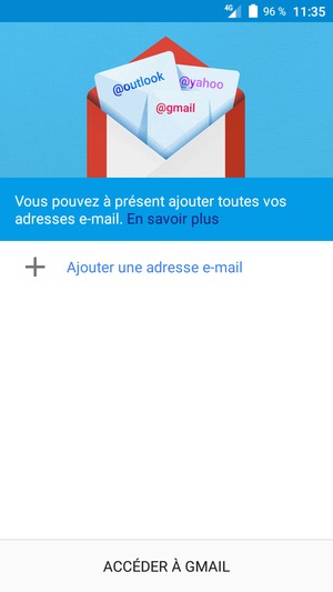 Sélectionnez Ajouter une adresse e-mail