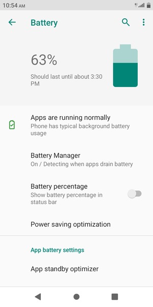 Select Power saving optimization