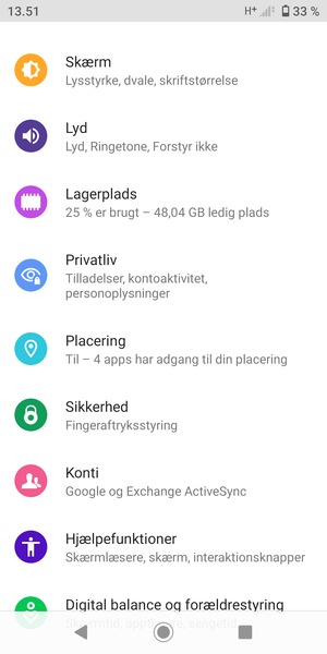 Scroll til og vælg Placering